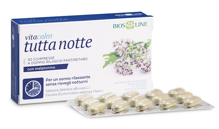 VITACALM TUTTA NOTTE CON MELATONINA 30 COMPRESSE - Farmacia Bartoli