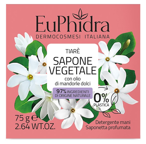 EUPHIDRA SAPONETTA VEGETALE TIARE' 75 G - Farmacia Bartoli