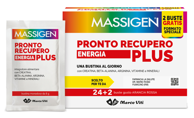MASSIGEN PRONTO RECUPERO ENERGIA PLUS 24 BUSTINE + 2 BUSTINE - Farmacia Bartoli