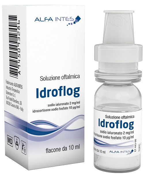 SOLUZIONE OFTALMICA IDROFLOG ACIDO IALURONATO 2 MG/ML E IDROCORTISONE SODIO FOSFATO 10 MCG/ML 10 ML - Farmacia Bartoli