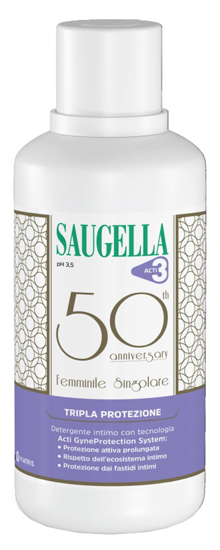 SAUGELLA ACTI3 DETERGENTE INTIMO 500 ML ANNIVERSARIO - Farmacia Bartoli