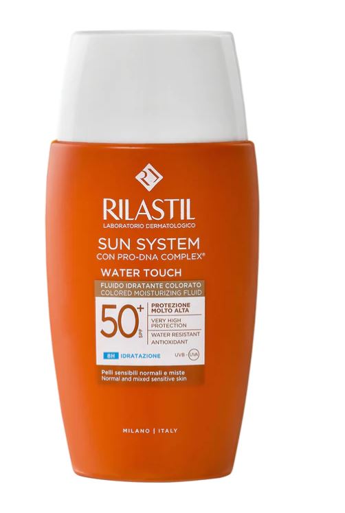 RILASTIL SUN SYSTEM WATER TOUCH COLOR FLUIDO SPF50+ 50 ML - Farmacia Bartoli