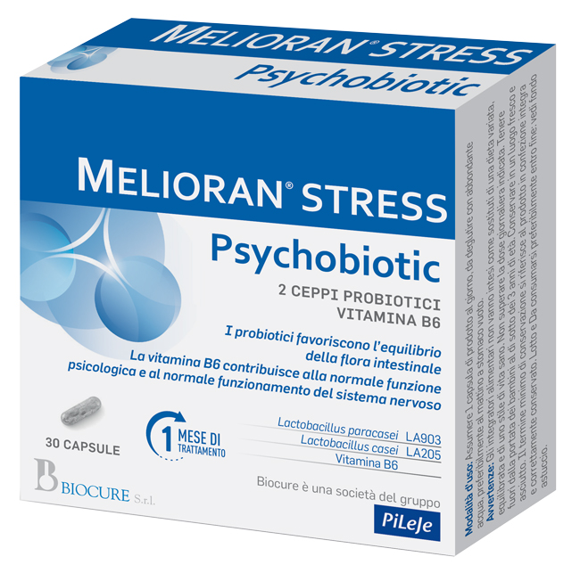 MELIORAN STRESS PSYCHOBIOTIC 30 CAPSULE - Farmacia Bartoli