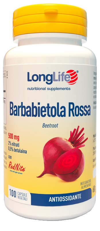 LONGLIFE BARBABIETOLA ROSSA 500 MG 100 CAPSULE VEGETALI - Farmacia Bartoli