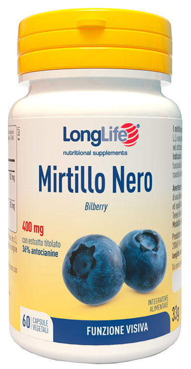 LONGLIFE MIRTILLO ROSSO FORTE 60 VEGICAPS - Farmacia Bartoli
