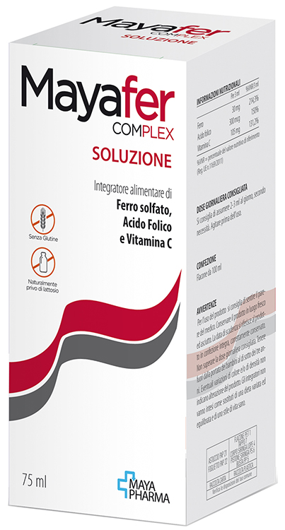 MAYAFER COMPLEX SOLUZIONE 75 ML SENZA GLUTINE NATURALMENTE PRIVO DI LATTOSIO - Farmacia Bartoli