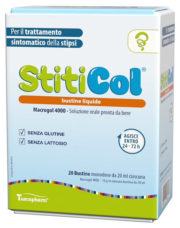 STITICOL 20 BUSTINE DA 20 ML SENZA GLUTINE SENZA LATTOSIO - Farmacia Bartoli
