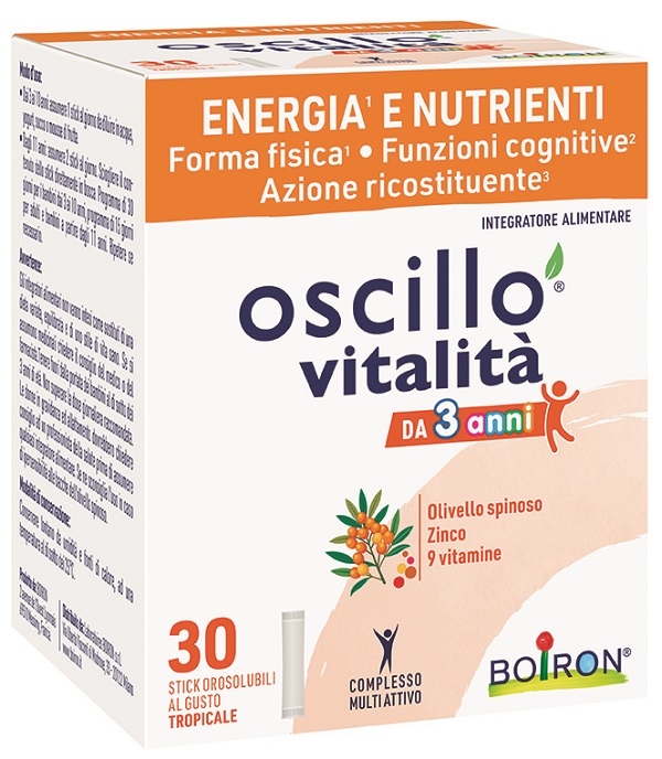 OSCILLO VITALITA' 3+ 30 STICK OROSOLUBILI - Farmacia Bartoli