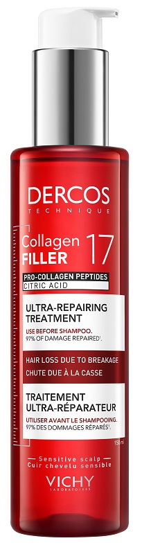 DERCOS COLLAGEN 17 FILLER TRATTAMENTO PRE SHAMPOO 150 ML - Farmacia Bartoli