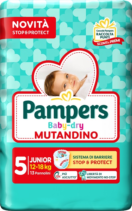 PAMPERS BABY DRY PANNOLINO MUTANDINA JUNIOR SMALL PACK 13 PEZZI - Farmacia Bartoli