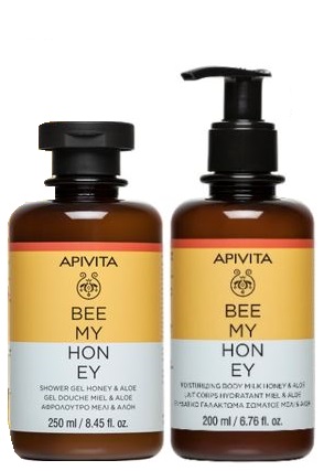 APIVITA PROMO XM BEE MY HONEY GEL DOCCIA MIELE ALOE 250 ML + MOISTURIZING BODY MILK HONEY ALOE 200 ML - Farmacia Bartoli