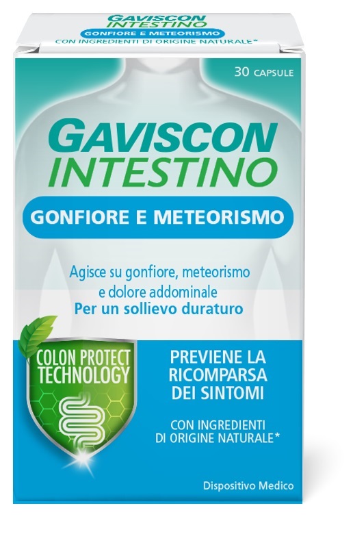 GAVISCON INTESTINO GONFIORE E METEORISMO 30 CAPSULE - Farmacia Bartoli