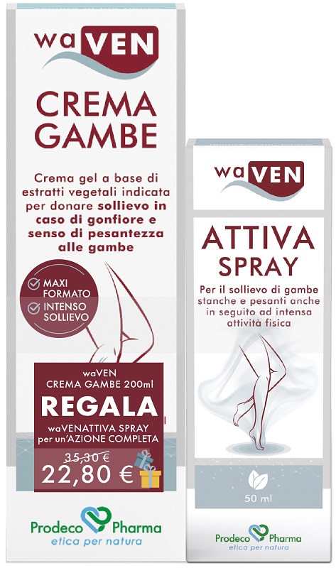 WAVEN CREMA GAMBE 200 ML + WAVEN ATTIVA SPRAY 50 ML OMAGGIO - Farmacia Bartoli