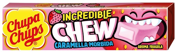 CHUPA CHUPS INCREDIBLE CHEW FRAGOLA 20 PEZZI - Farmacia Bartoli