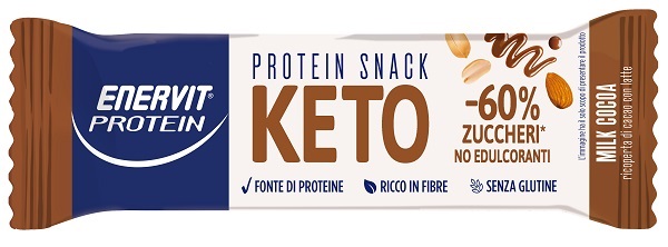 ENERVIT PROTEIN SNACK KETO MILK COCOA 35 G - Farmacia Bartoli
