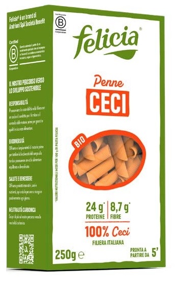 FELICIA PENNE CECI BIO 250 G - Farmacia Bartoli