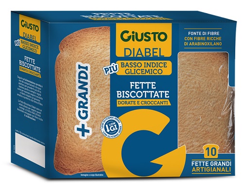 GIUSTO DIABEL FETTE BISCOTTATE 150 G NUOVA RICETTA - Farmacia Bartoli