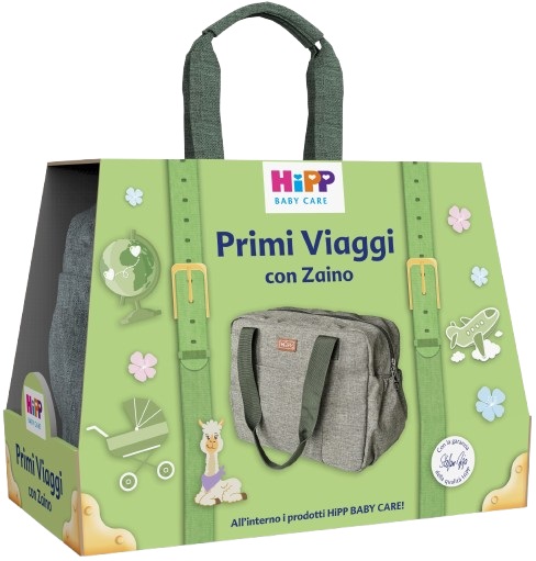 HIPP COFANETTO PRIMI VIAGGI LATTE IDRATANTE 350 ML + SHAMPOO DELICATO 200 ML + SALVIETTINE DELICATE&NUTRIENTI 48 PEZZI + BAGNO DELICATO 350 ML + ZAINO HIPP - Farmacia Bartoli
