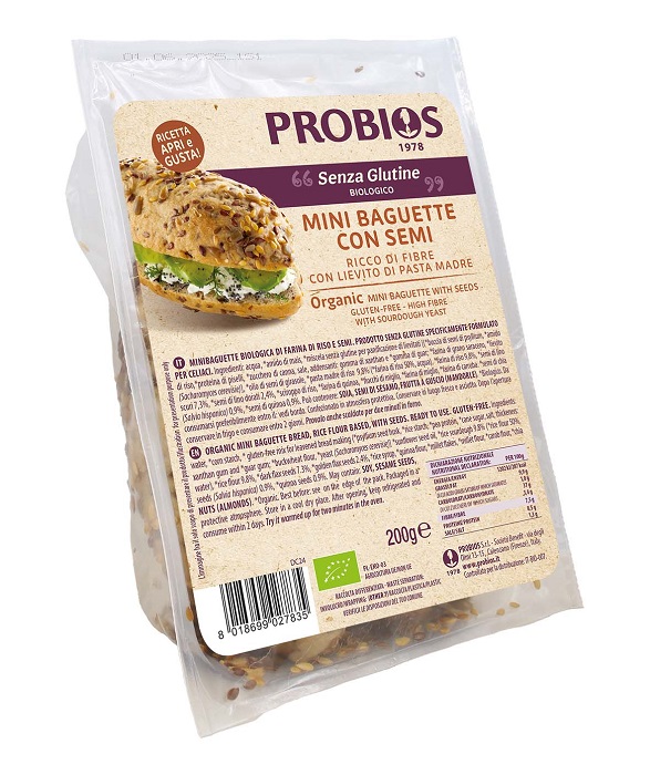 PROBIOS MINI BAGUETTE SEMI 2 PEZZI DA 100 G - Farmacia Bartoli