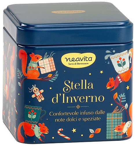 NEAVITA INFUSO STELLA D'INVERNO FILTROSCRIGNO IN BARATTOLINO BLU DI NATALE 5 FILTRI DA 3,5 G - Farmacia Bartoli