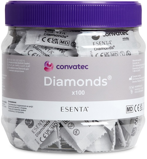 BUSTINE GELIFICANTI ANTIODORE PER STOMIA ESENTA DIAMONDS 100 PEZZI - Farmacia Bartoli