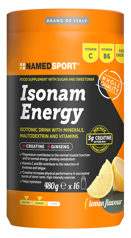 ISONAM ENERGY LEMON FLAVOUR 480 G - Farmacia Bartoli