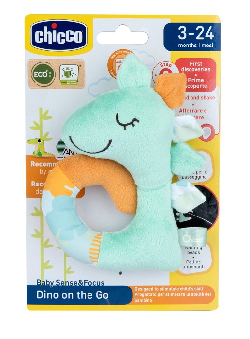 CHICCO GIOCO BABY SENSE&FOCUS TRILLINO SOFT DINOSAURO ECO+ - Farmacia Bartoli