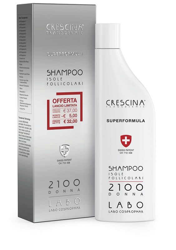 SHAMPOO CRESCINA ISOLE FOLLICOLARI SUPERFORMULA 2100 DONNA 150 ML - Farmacia Bartoli