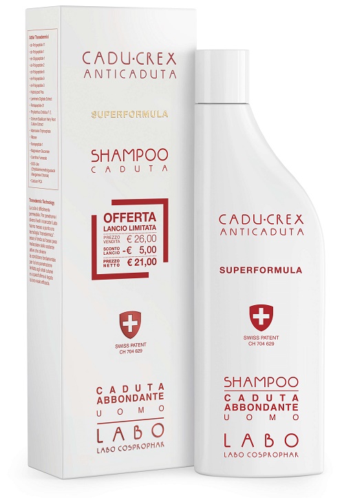 SHAMPOO CADU-CREX CADUTA SUPERFORMULA CADUTA ABBONDANTE UOMO 150 ML - Farmacia Bartoli