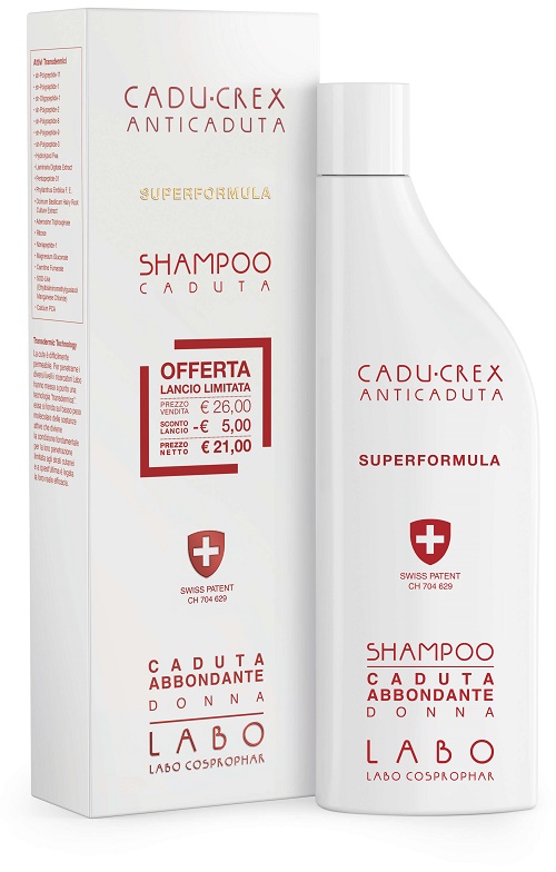 SHAMPOO CADU-CREX CADUTA SUPERFORMULA CADUTA ABBONDANTE DONNA 150 ML - Farmacia Bartoli