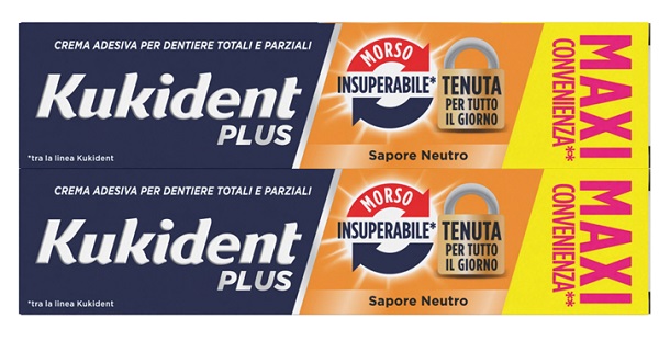 KUKIDENT BIPACCO MORSO INSUPERABILE CREMA ADESIVA DENTIERE 57 G X 2 - Farmacia Bartoli
