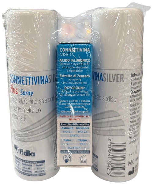 CONNETTIVINASILVER PLUS BIPACK SPRAY 50 ML + CONNETTIVINAVISO CREMA 50 ML CAMPIONE - Farmacia Bartoli