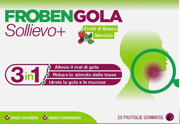 FROBENGOLA SOLLIEVO+ 20 PASTIGLIE - Farmacia Bartoli