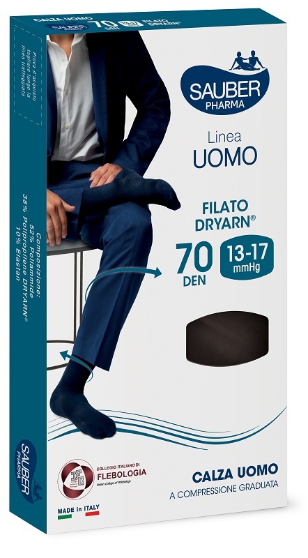 SAUBER PHARMA UOMO CALZA DRYARN 70 DENARI BLU TAGLIA L/XL - Farmacia Bartoli