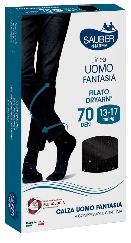 SAUBER PHARMA UOMO DRYARN 70 DENARI PUNT SALVIA BIANCO TAGLIA L/XL - Farmacia Bartoli
