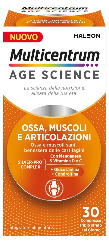 MULTICENTRUM AGE SCIENCE OSSA MUSCOLI ARTICOLAZIONI 30 COMPRESSE - Farmacia Bartoli