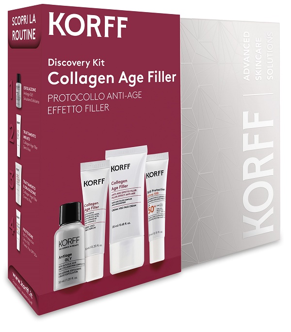 DISCOVERY KIT COLLAGEN AGE FILLER SOLUZIONE 30 ML + SIERO 10 ML + CREMA 20 ML + CREMA FLUIDA 15 ML - Farmacia Bartoli