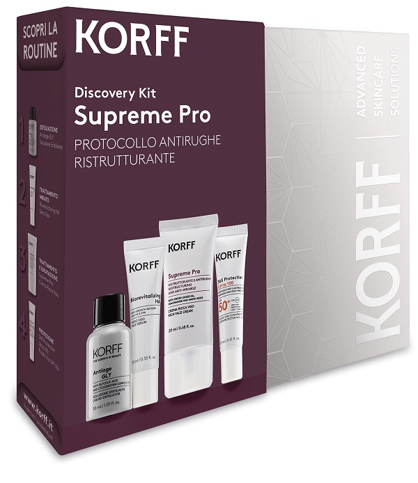 DISCOVERY KIT SUPREME PRO/ANTIAGE SOLUZIONE 30 ML + SIERO 10 ML + CREMA 20 ML + CREMA FLUIDA 15 ML - Farmacia Bartoli