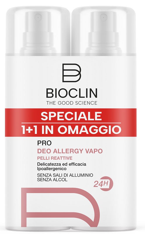 BIOCLIN DEODORANTE PRO ALLERGY VAPO 2 PEZZI 100 ML BIPACK - Farmacia Bartoli