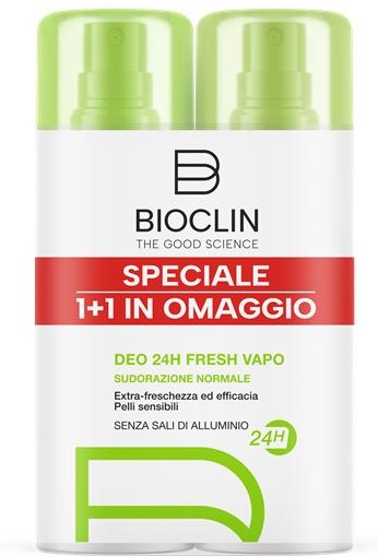 BIOCLIN DEODORANTE 24H VAPO FRSG NUOVA FORMULA 2 PEZZI 100 ML BIPACK - Farmacia Bartoli