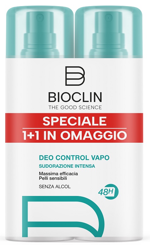 BIOCLIN DEODORANTE CONTROL VAPO NUOVA FORMULA 2 PEZZI 100 ML BIPACK - Farmacia Bartoli