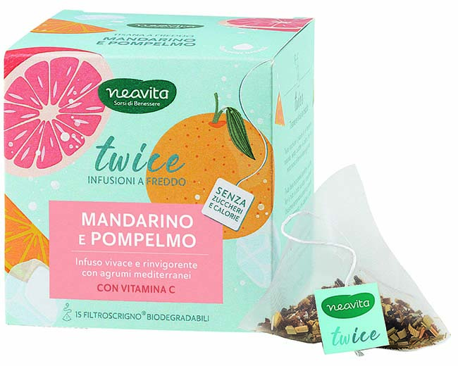NEAVITA INFUSO TWICE MANDARINO POMPELMO + VITAMINA C 15 FILTRI - Farmacia Bartoli
