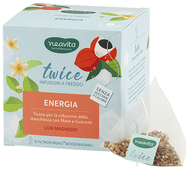 NEAVITA INFUSO TWICE ENERGIA MATE GUARANA' + MAGNESIO 15 FILTRI - Farmacia Bartoli