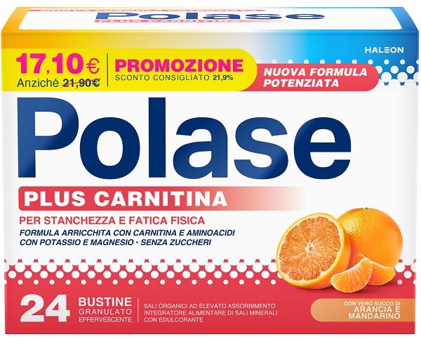 POLASE PLUS CARNITINA PROMO 24 BUSTINE GRANULATO EFFERVESCENTE DA 6,8 G - Farmacia Bartoli
