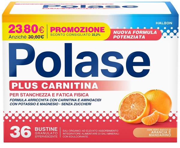 POLASE PLUS CARNITINA PROMO 36 BUSTINE GRANULATO EFFERVESCENTE DA 6,8 G - Farmacia Bartoli