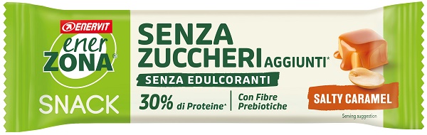 ENERZONA SNACK SALTY CARAMEL RICOPERTA DI CACAO CON LATTE 33G - Farmacia Bartoli