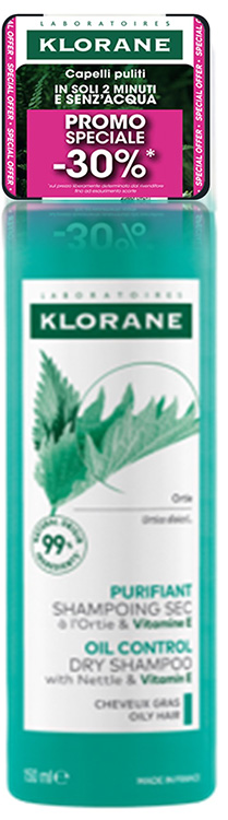 KLORANE SHAMPOO SECCO ORTICA 150 ML OFFERTA SPECIALE - Farmacia Bartoli
