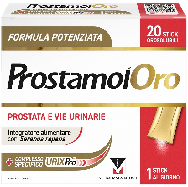 PROSTAMOL ORO 20 STICK OROSOLUBILI DA 1,6 G GUSTO FRUTTI ROSSI CON EDULCORANTI SENZA ZUCCHERI SENZA GLUTINE NATURALMENTE PRIVO DI LATTOSIO - Farmacia Bartoli