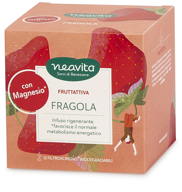 NEAVITA FRUTTATTIVA FRAGOLA E MAGNESIO 12 FILTRI 2,8 G - Farmacia Bartoli