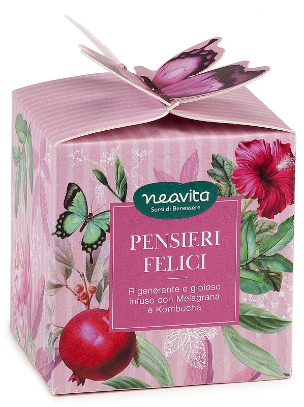 NEAVITA 7 FILTROSCRIGNO INFUSO PENSIERI FELICI IN COFANETTO A FARFALLA RITUALI BOTANICI 7 FILTRI X 3 G - Farmacia Bartoli